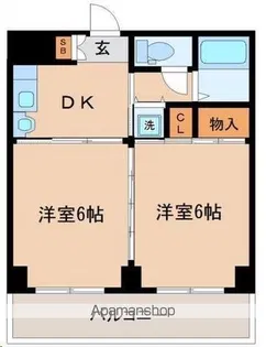 アルデール宮町【607号室】の間取り