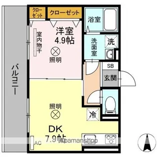 アルシオネ岡山駅西【2階】の間取り