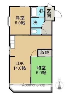 ハッピーハイム【105号室】の間取り