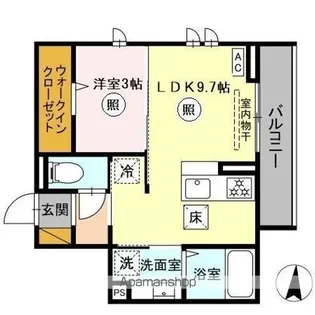 メゾングレイス【1階】の間取り