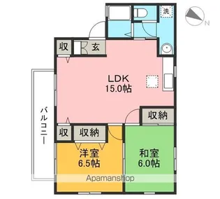 ファミール戸田 B棟【1階】の間取り