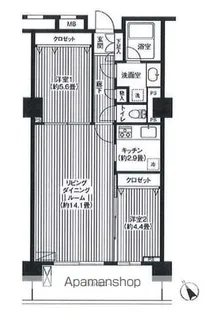 グランピラー高井戸【10階】の間取り
