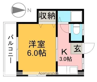 みどりハイツ【3階】の間取り