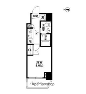 FROMA MONZENNAKACHO RIVER SIDE【5階】の間取り