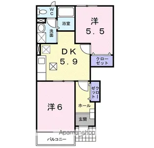 カーサボニートI【1階】の間取り
