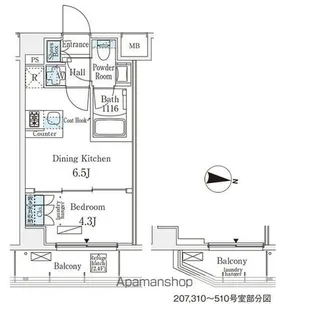 メゾン・クロイゾン【5階】の間取り