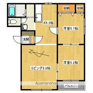 ラフィーネ【302号室】の間取り