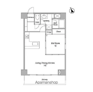 KDXレジデンス阿佐ヶ谷【4階】の間取り