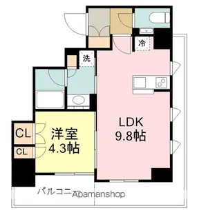 プラウド一番町一丁目【14階】の間取り