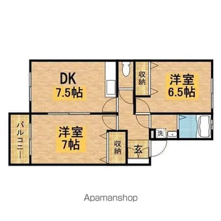 レジデンスモーセ【1階】の間取り
