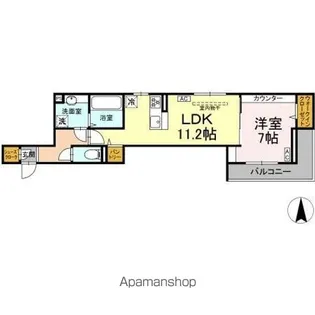 セレスティア開成 A棟【2階】の間取り