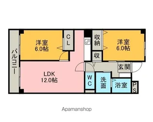 クレセント・プラザⅠ【403号室】の間取り