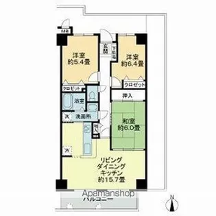 サーパス鷹子弐番館【504号室】の間取り