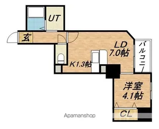 カルフール大通東【7階】の間取り