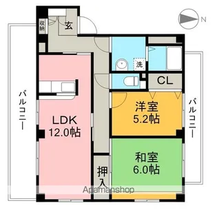 フォブールさなえ【3階】の間取り