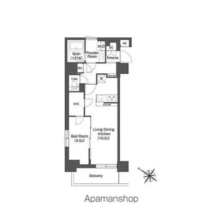 エスタート三ノ輪【8階】の間取り