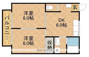 エターナルハイツ【1階】の間取り