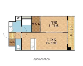 プレジオ内代【6階】の間取り