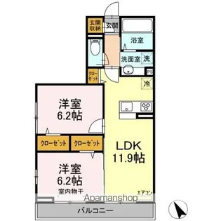 サントミー【2階】の間取り