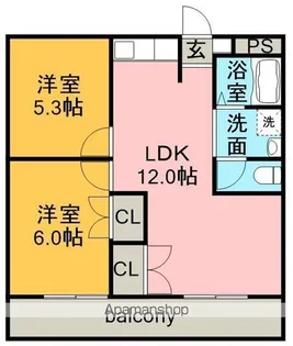 レジデンスオレンジ【3階】の間取り