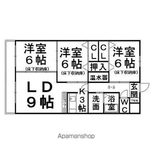 フェイマスKITAMI2番館【301号室】の間取り