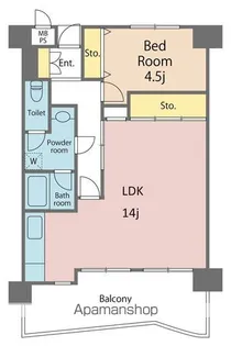 1LDKの間取り画像