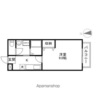 プレステージ参番館【103号室】の間取り