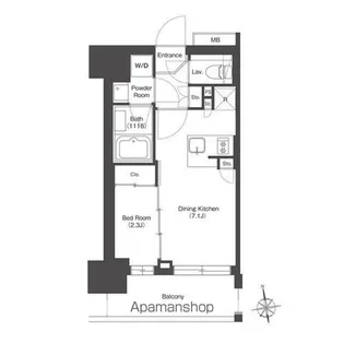 HF八広レジデンス【2階】の間取り
