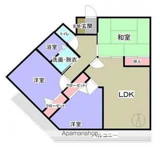 リバーサイド・キド【2階】の間取り