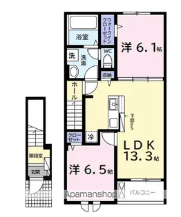 ヒカルサ市原五井【2階】の間取り