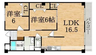 ラフィーネ生駒【1階】の間取り
