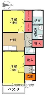 ジオ・イースト【104号室】の間取り
