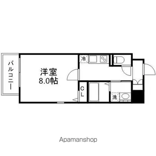 プランドール西子飼【9階】の間取り