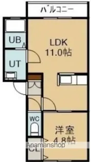 ルミエール宝来【1階】の間取り
