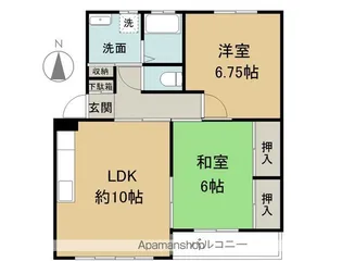 コーポライオン【2階】の間取り