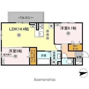 グランツェーレ鷹辻【3階】の間取り