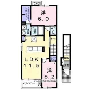 プレミアム・リゾートA【2階】の間取り