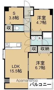 ディアグレイス五輪【4階】の間取り