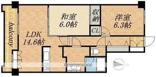 THE RESIDENCE PARK ODORIKOEN【9階】の間取り