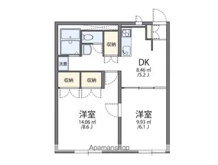レオパレス椎ノ木台Ⅰ【205号室】の間取り