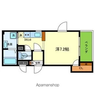 1Kの間取り画像