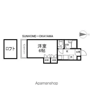 レオパレス広瀬町【2階】の間取り