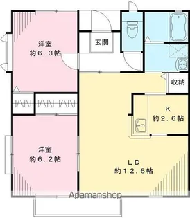 ユイマール・エフ F【202号室号室】の間取り