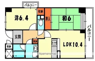 フレグランス守口【6階】の間取り
