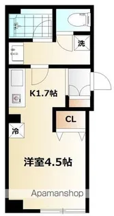 シャリエール住吉【105号室号室】の間取り
