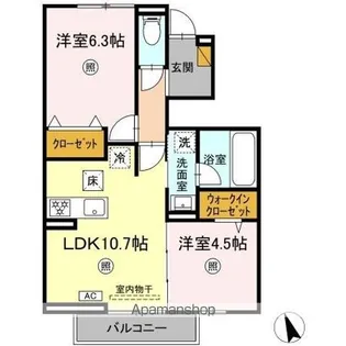 オルメル【1階】の間取り