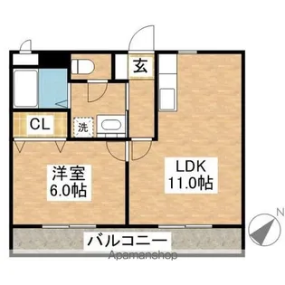 セピアコート新白岡【101号室】の間取り