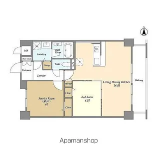 コンフォリア北小金【2階】の間取り