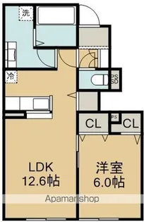 D−ROOM七重浜(ディールームナナエハマ)【1階】の間取り