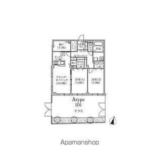 トレーノ赤堤【1階】の間取り